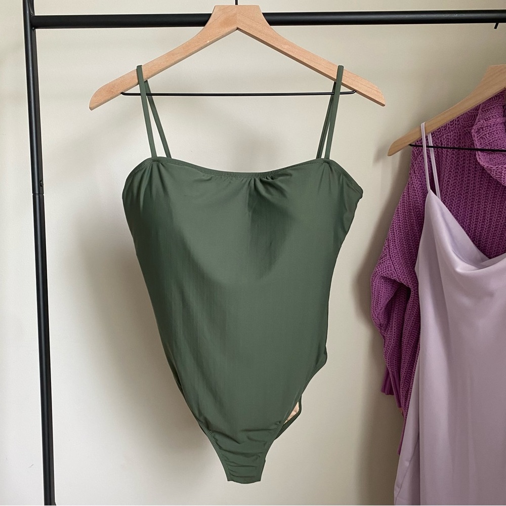 NWT J. Crew Green Baby‎ Bow One Piece Swimsuit